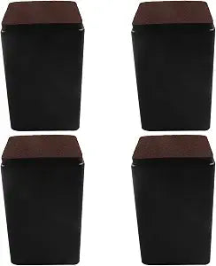 4" Self Adhesive Bed and Furniture Risers, Black, 4 PCS