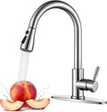 SHACO Kitchen Faucet with Pull Down Sprayer, Lead-Free Kitchen Sink Faucet