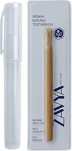 Natural Miswak, Naturally Whitens Teeth, Naturally Freshens Breath, Traditional Tooth Cleaning Brush, 1 Miswak Stick with Holder (Natural) (1 PK)