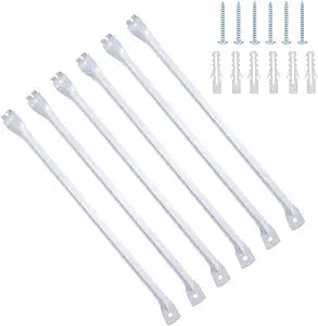 6 Pcs Support Brackets for Wire Shelving, 17 inches Closet Wire Shelf Brackets with Anchors and Pins for Installation