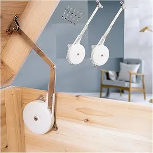 Toy Box Hinges Soft Close - Lid Support Hinges for Wooden Box, Soft Close Hinges Heavy Duty Chest Lid Support for Cedar Storage Trunk Heavy Curved, Round, Arched | 2 Pack
