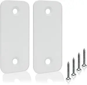 Door Edge Latch Hole Cover Plate for Deadbolt, 1 x 2-1/4 Inch, White,1 Pack