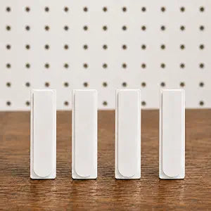 Wall Mount Brackets for Skadis Pegboard System, White, Plastic Grid Mounting Hardware, Organizer Accessories (White)
