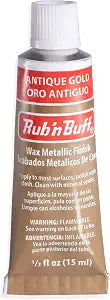 AMACO Rub n Buff Wax Metallic Finish - Rub n Buff Antique Gold 15ml Tube - Versatile Gilding Wax for Finishing Furniture Antiquing and Restoration - Rub and Buff Colors Single Tube