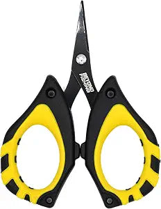 Beyond Fishing - 4.5 Fishing Scissors for Braided Line, Stainless Steel with Serrated Blades, Non Slip Grip, Large Finger Holes Fishing Line Cutter