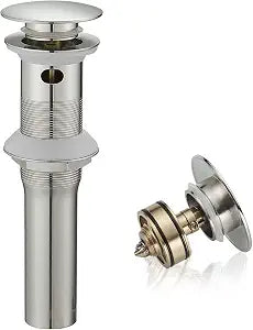 Bathroom Sink Drain, 1-1/2" to 1-3/4", Brushed Nickel