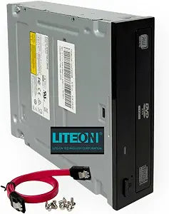 Lite-On 24x Dual-Layer SATA DVDRW Optical Drive I Installation Kit Included, Reading and Writing CDs and DVDs, for Desktop Computers, Duplicator, Servers, Workstations