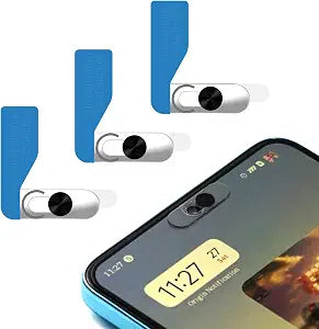 Front Camera Cover, Webcam Cover for Phone & iPad,Black 3 Pack