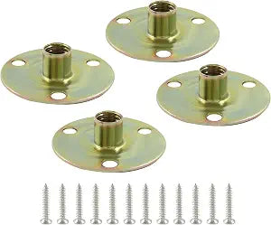 Biaungdo Furniture Leg Mounting Plates, 4 Sets, 5/16 x 37 x 2.5mm