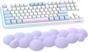 Gaming Keyboard Wrist Rest Pad,Memory Foam Palm Rest, Ergonomic Hand Rest,Wrist for Computer Keyboard,Laptop,Mac,Lightweight Easy Typing Pain Relief-Purple