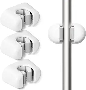 BEZOX Broom Holder, 3 PCS Wall Mount Mop Organizer Gripper, Self-adhesive Cleaning Suppliers Hanger Stands Rack for Bathroom, Kitchen, Garden, Garage Organization Storage