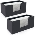 Paper Towel Holder Countertop, Black Acrylic Bathroom Napkin Holder, 2 Pack