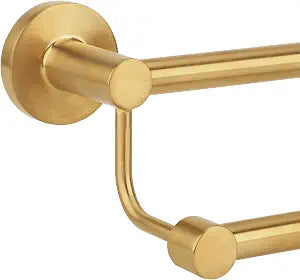 Double Towel Bar Towel Rack for Bathroom Brushed Gold