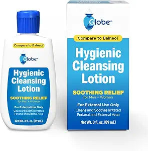 Globe Hygienic Cleansing Lotion for Men and Women, Pain & Itch Relief, 3 oz