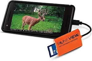SD Card Reader for Android - Type C USB Trail Camera Viewer by BoneView - Backup Play Save and Share Deer Hunting Photo & Video from Game Cam Memory Chips on Most USB-C Smart Phones