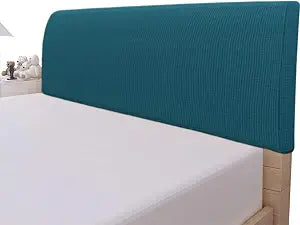 Easy-Going Stretch Jacquard Bed Headboard Cover, King, Peacock Blue