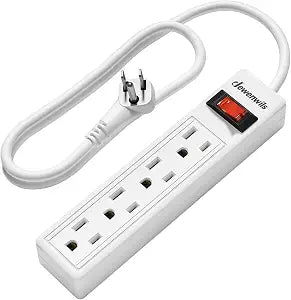 DEWENWILS 4 Outlets Power Strip, 2FT Portable Small Power Strip