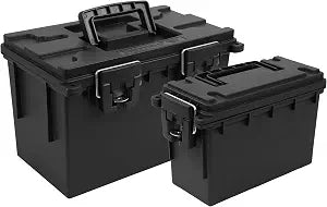 Sheffield Ammo Box Made in USA, Stackable Lockable Ammo Storage Box, Black