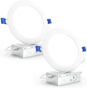 Sunco 2 Pack 6 Inch Canless LED Ultra-Slim Recessed Light, 14W-100W