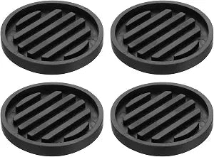 uxcell 4Pcs Bed Risers, Round Heavy Duty Stackable Lift Block to 0.4 Inch Plastic Furniture Risers for Desk, Chair, Table, Sofa Legs, Washing Machine, Refrigerator, Black
