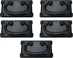 5pcs Vintage Horizontal Bail Pulls,3 Inch,Matte Black