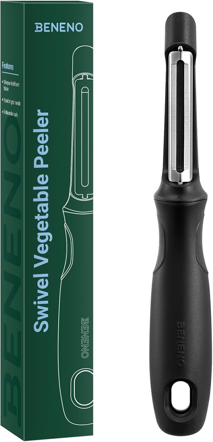 Beneno Premium Swivel Vegetable Peeler, Smooth Peeling Potato Peeler, Black