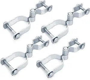 4 Set of Chain Link Fence Gate Post Hinge, 2-3/8" x 1-3/8"