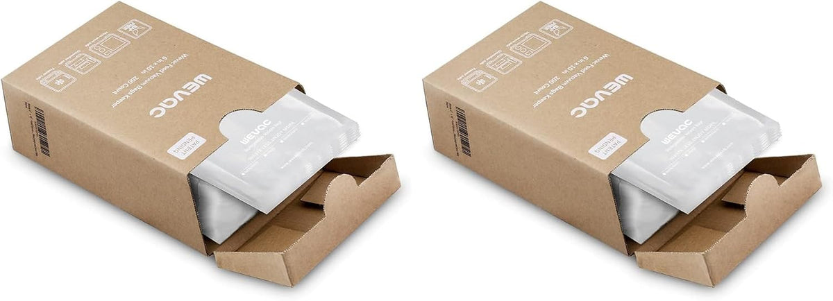 Wevac 6'' x 10'' 200 Count Food Vacuum Sealer Bags Keeper, PreCut Pint, Ideal for Food Saver, BPA Free, Commercial Grade, Great for storage, meal prep and Sous Vide (Pack of 2)