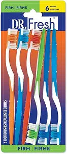 Dr. Fresh 6 Pack Firm Toothbrushes