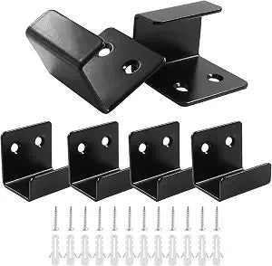 6 Pack Black Tile Display Wall Hanger, 25mm, Stainless Steel