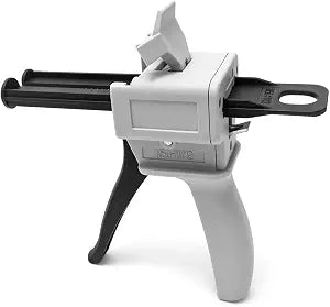 QWORK 50ml Dual Cartridge Dispensing Gun  Adjustable 1:1 & 1:2 Ratio Manual Applicator for Epoxy, Resin, Sealant