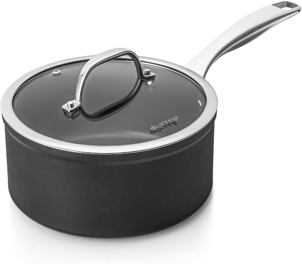 Duxtop Nonstick Saucepans Hard Anodized 3 Quart Sauce Pan with Lid