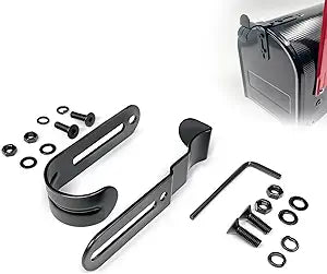 Mailbox Latch and Handle Kit, Thickened Mailbox Latch Replacement Set Easy Installation for Repairing Mailbox Door, Premium Material Durable Solid Construction Safe and not Easily DamagedBlack