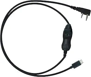 BTECH PC03 USB-C Programming Cable  Genuine FTDI Chipset for Baofeng, Kenwood K1 Radios | Works with Chirp and OEM CPS | Windows, macOS, Linux | Radio Software Required
