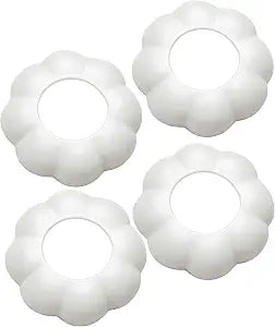 4 Pack Silicone Faucet Handle Drip Catcher and Anti Splash Ring,Universal Fit for Faucet Bases, Splash Guard, Spill Prevention, Kitchen and Bathroom Use,White