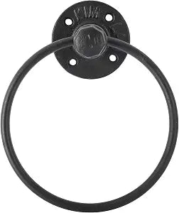 1 Pack Industrial Pipe Towel Ring, Farmhouse Pipe Hand Towel Holder