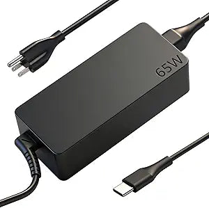 65W USB C Charger Compatible with Lenovo Laptop ThinkPad, IdeaPad, Yoga, ThinkBook, Chromebook, Flex, Slim, USB-C Power Delivery PD Fast Charging AC Adapter, Replacement for ADLX65YLC2A, ADLX65YCC3A
