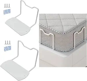 Mattress Slide Stopper, Mattress Retainer Bar to Keep Stabilizer,Stopper to Prevent Sliding Holder in Place,Anti Slip Gripper for Most Soft Bed (4in(2pcs))