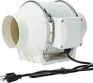 MissHoney 6 Inch Inline Duct Fan Exhaust Fan Ventilation Air Duct 390 CFM Intake Fan Window Vent High Efficiency Air Quiet Copper Motor For Vent Bathroom Ducting Vents Bathroom Grow Tents Hydroponics