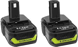 2Packs Replacement 18V Battery 3.0Ah for Ryobi 18V One+ Tools, with Advanced Protection Circuit