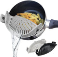 Silicone Clip On Strainer for Pots & Pans, Colander 2 Pack