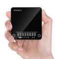 Mini Coffee Scale with Timer, 4 Brewing Modes, 0.1g Readability, 2kg Capacity, USB-C Rechargeable Espresso Scale with Auto Tare & Real-Time Brew Ratio, Black