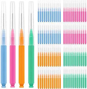 100pcs Interdental Brushes Dental Cleaning Tools Tooth Floss Picks Oral Hygiene Toothpicks