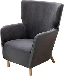 NILUOH Armchair Slipcover 1-Piece Stretch Velvet Wing Back Chair Sofa Slipcover Soft Arm Chair Cover Furniture Protector Covers for Living Room