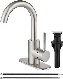 Midanya Single Handle Bathroom Sink Faucet 1 Hole,Brushed Nickel