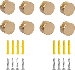 Mirror Clips Bracket, Wall-Mounted Mirror Holder, 8pcs (Gold)