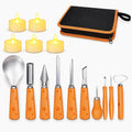 10pcs Halloween Pumpkin Carving Kit with 5 LED Candles for Pumpkins