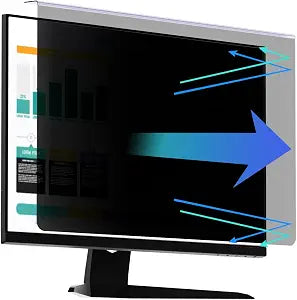 RedANGEL 20-22 Inch Hanging Computer Privacy Screen | Anti-Spy | Blue Light