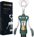 Beneno Wine Opener, Premium Wing Corkscrew Wine Bottle Opener, Dark Green