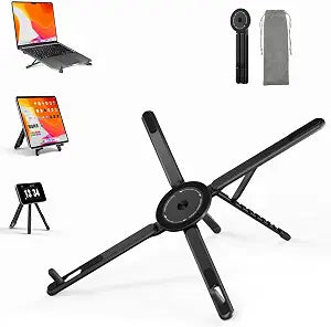 SupeDesk Adjustable Laptop Stand, 3-in-1 Magnetic Stand for Laptop & Tablet